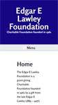 Mobile Screenshot of edgarelawleyfoundation.org.uk